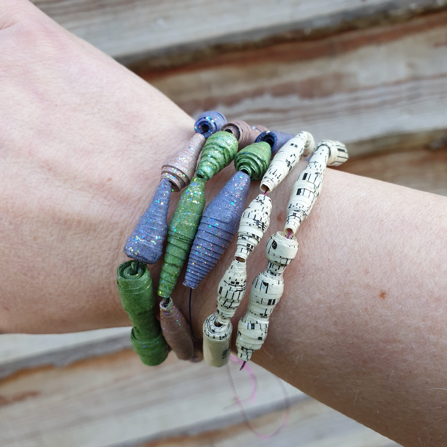 Handmade paper & fabric beads: #peaceandcraft Workshop Project 2020