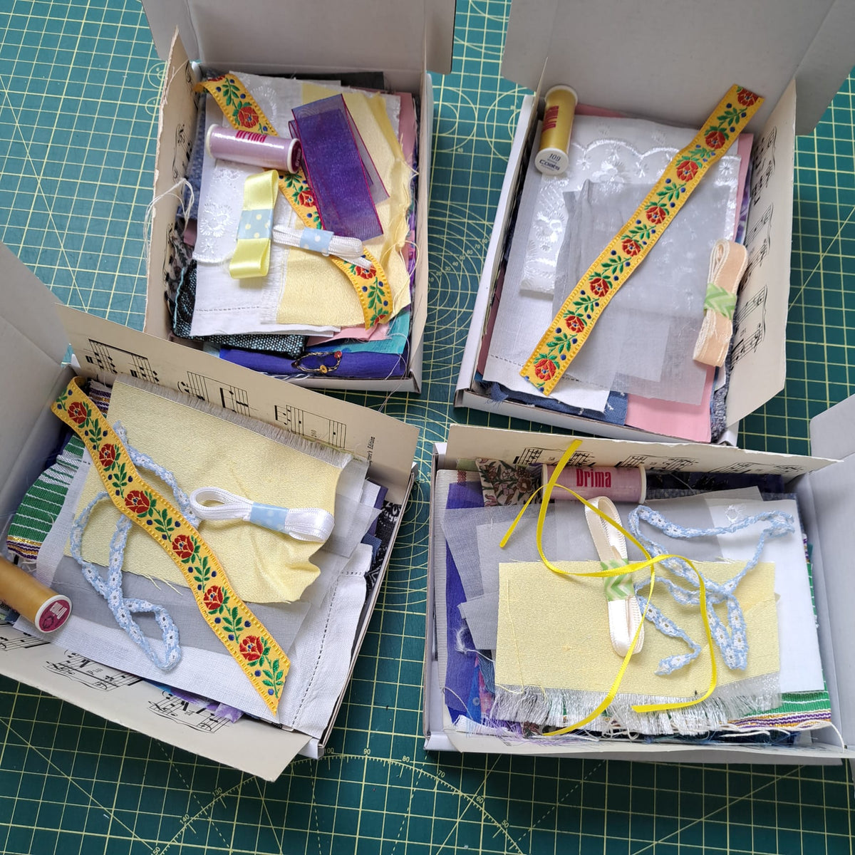 Scrapcraft Treasure Boxes - Craft Textiles Fabrics Notions - hand stitching, slow stitch, collage creative inspiration