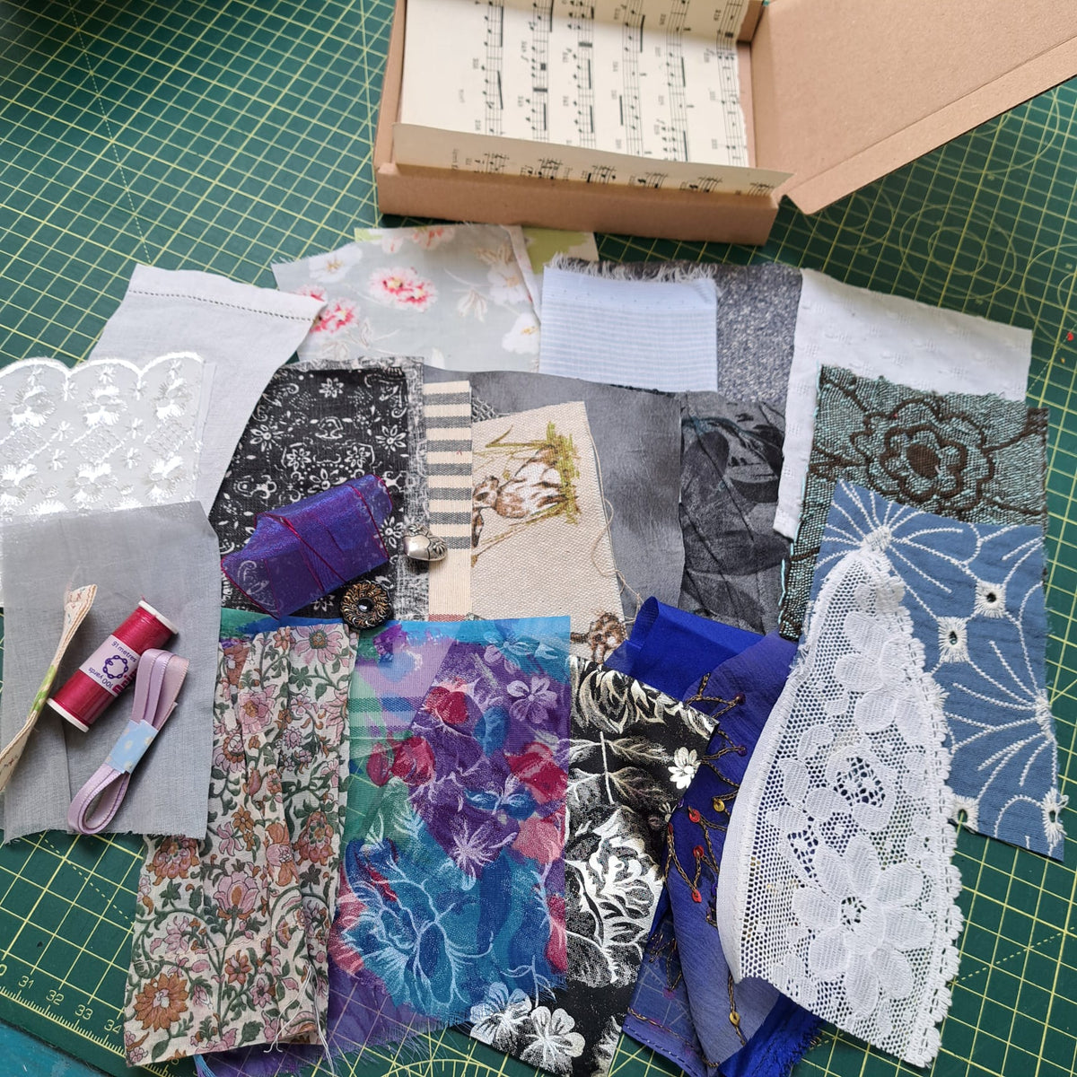 Scrapcraft Treasure Boxes - Craft Textiles Fabrics Notions - hand stitching, slow stitch, collage creative inspiration