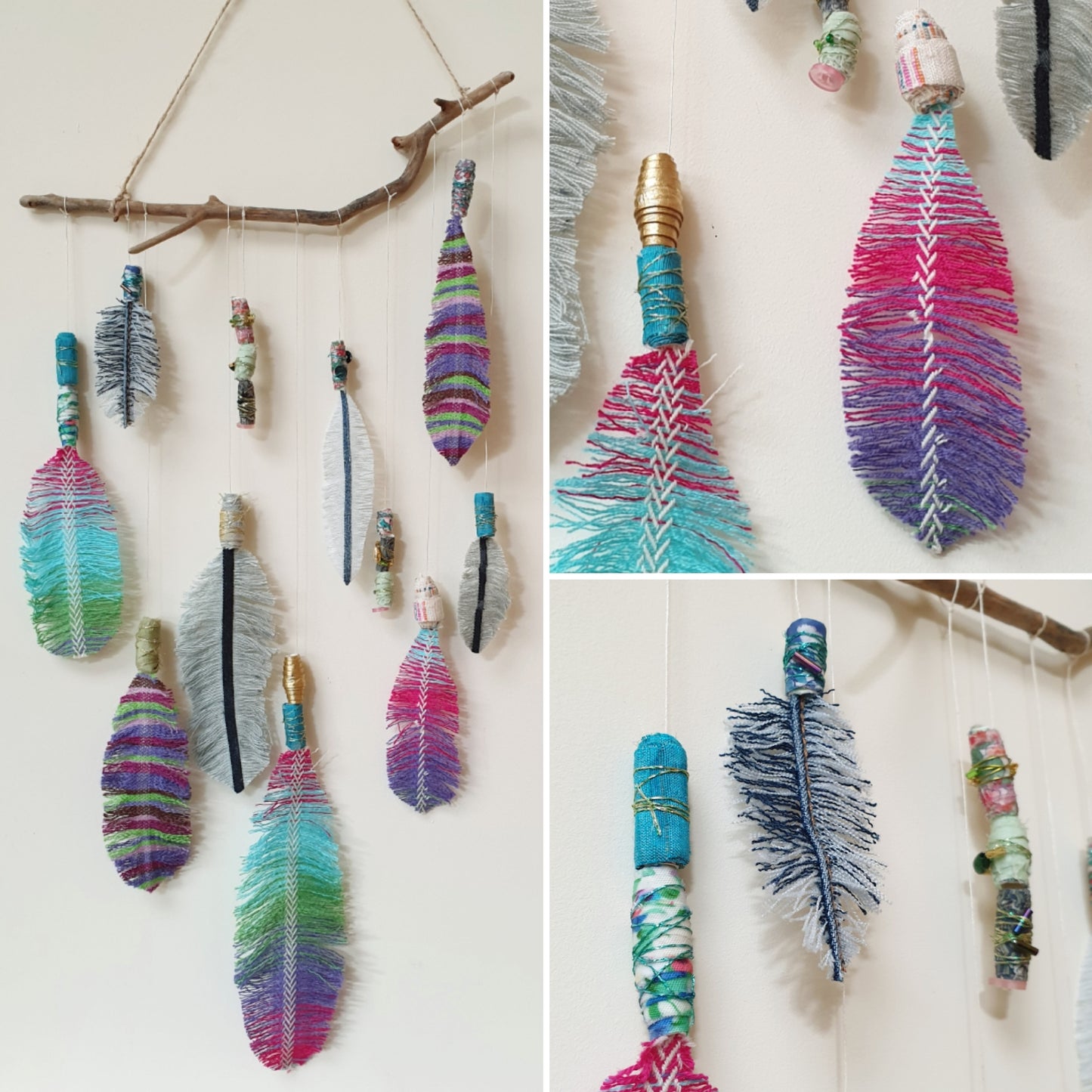 Feathers & Beads Mobile: #peaceandcraft Workshop Project 2020