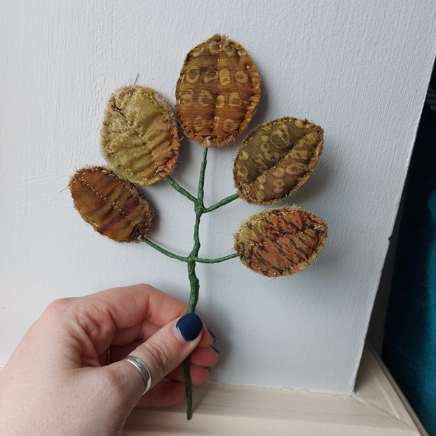 Scrapcrafting at Westonbirt: Spring Leaves Textile Art