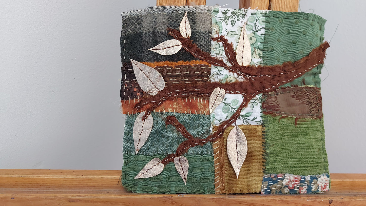 Scrapcrafting at Westonbirt: Summer Leaves Textile Art