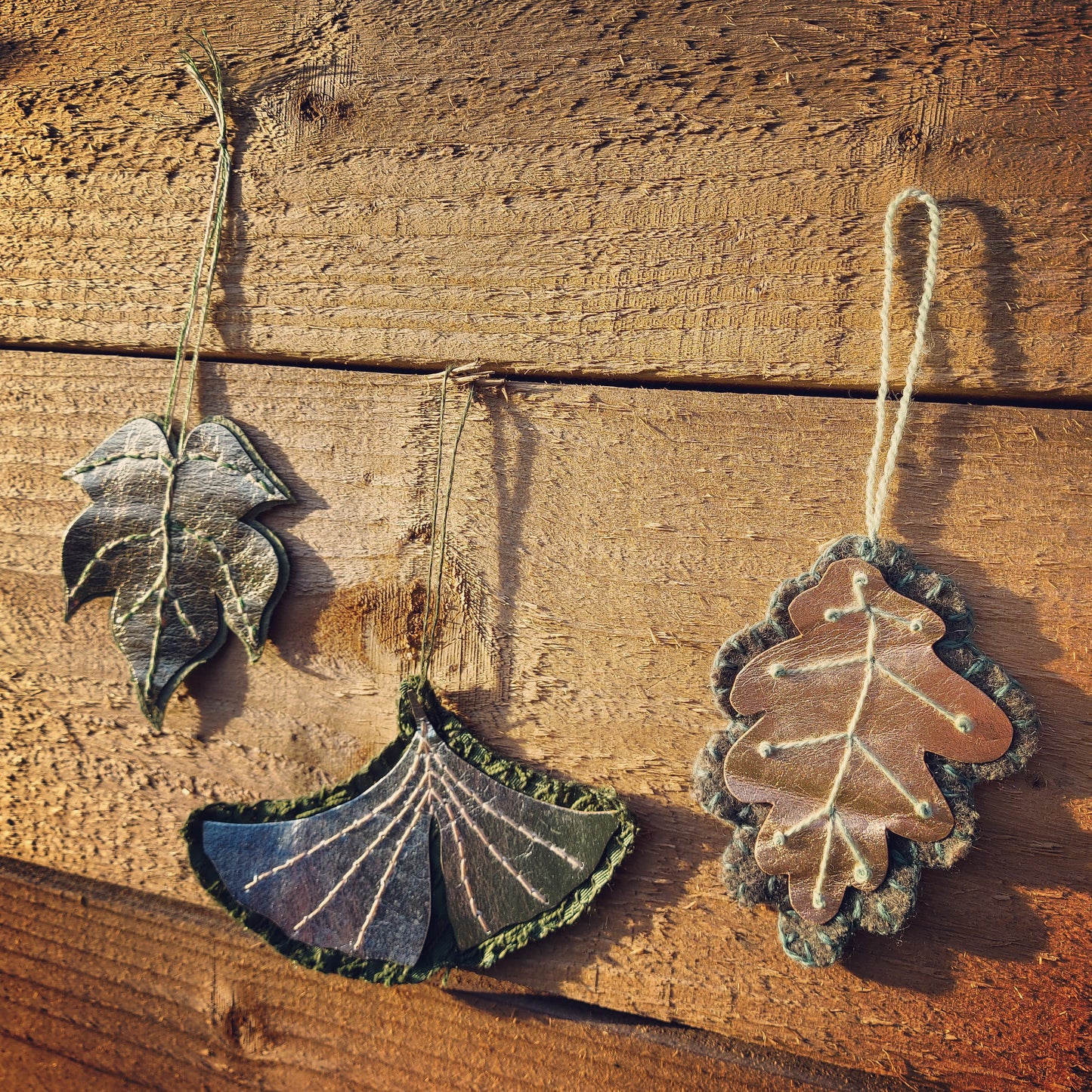 Scrapcrafting at Westonbirt: Spring Leaves Textile Art